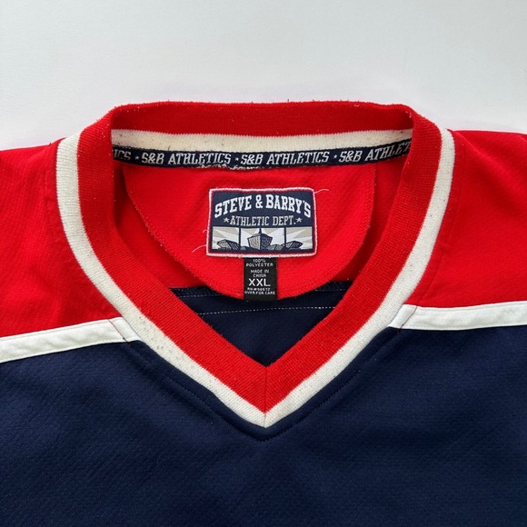 Steve & Barrys Athletic Dept USA Hockey Jersey Pullover Blue Red Mens XXL - Picture 2 of 8